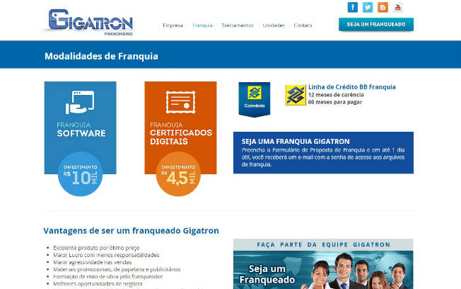 A Gigatron aposta na venda e implementação de softwares de gestão empresarial para o varejo e prestadores de serviço - Valor de investimento: R$ 10 mil. Foto: Divulgação