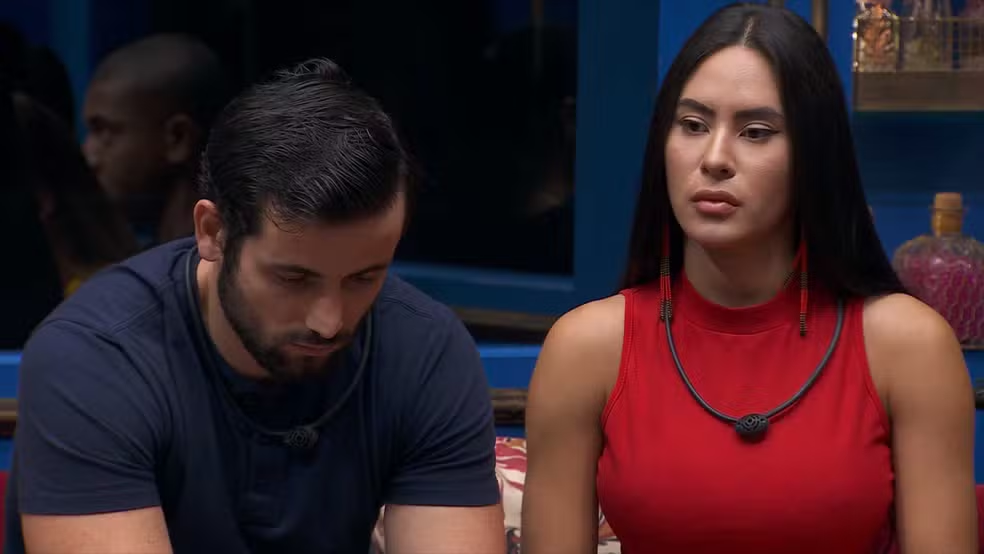 Matteus e Isabelle caíram em paredão no 'BBB 24' Reprodução/Globo - 11.03.2024