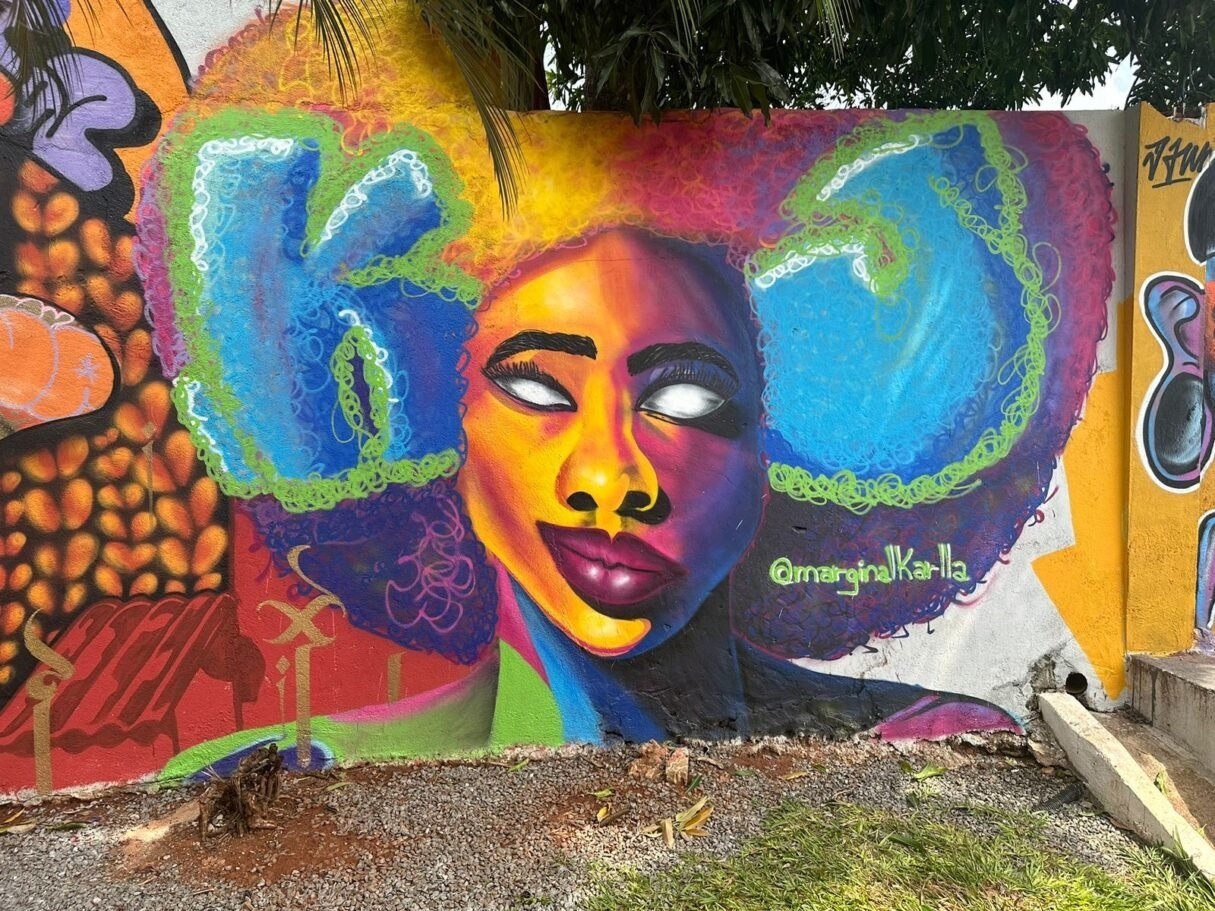 O Centro Cultural Martim Cererê, em Goiânia, é outro espaço urbano que contemplou recentemente a arte feita com tintas em spray.  Reprodução: Flipar