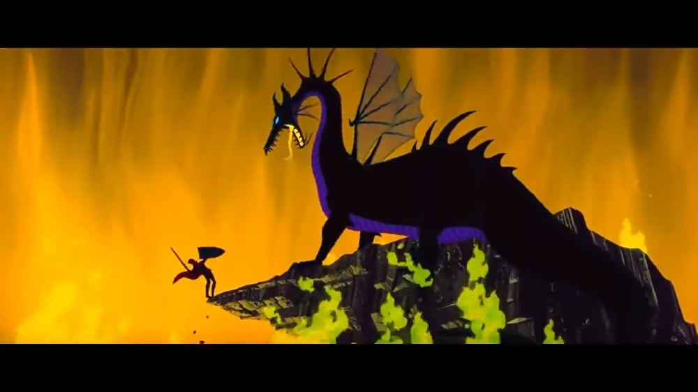 Malévola (“A Bela Adormecida”) - Uma das animações mais antigas da Disney já trazia um dragão em sua trama. A Rainha Má se transforma na criatura na batalha final do filme de 1959.