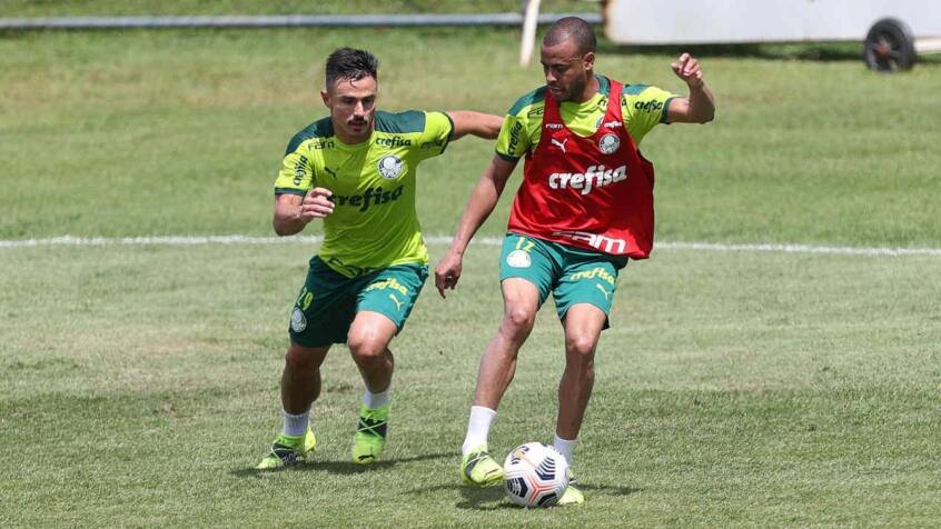 Gabriel Veron e Lucas Lima seguem tratamento de lesões e Palmeiras treina na manhã do Choque-Rei. Foto: LANCE!/NOSSO PALESTRA