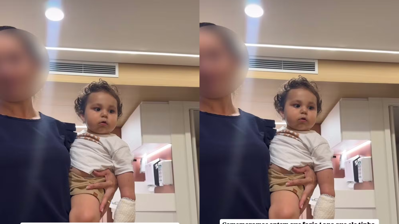 Médicos fizeram curativo na mão de Ravi. Foto: Reprodução/ Instagram @viihtube