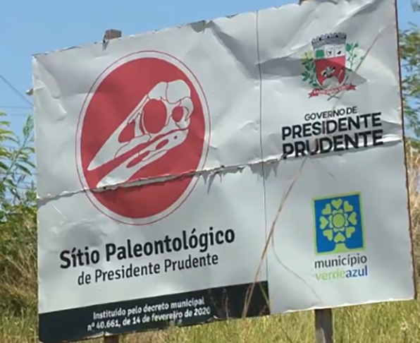 O sítio paleontológico de Presidente Prudente tem sido palco de descobertas desde a década de 50. No sítio, a maior parte do material  encontrado é de aves da pré-história.  Reprodução: Flipar