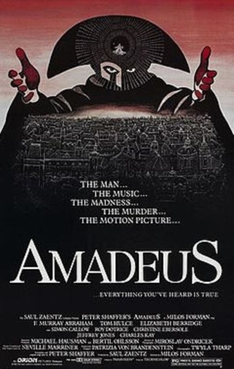 10º lugar - Amadeus - Direção: Milos Forman - Ano do Oscar: 1985 - 8 Oscars em 11 indicações. Reprodução: Flipar