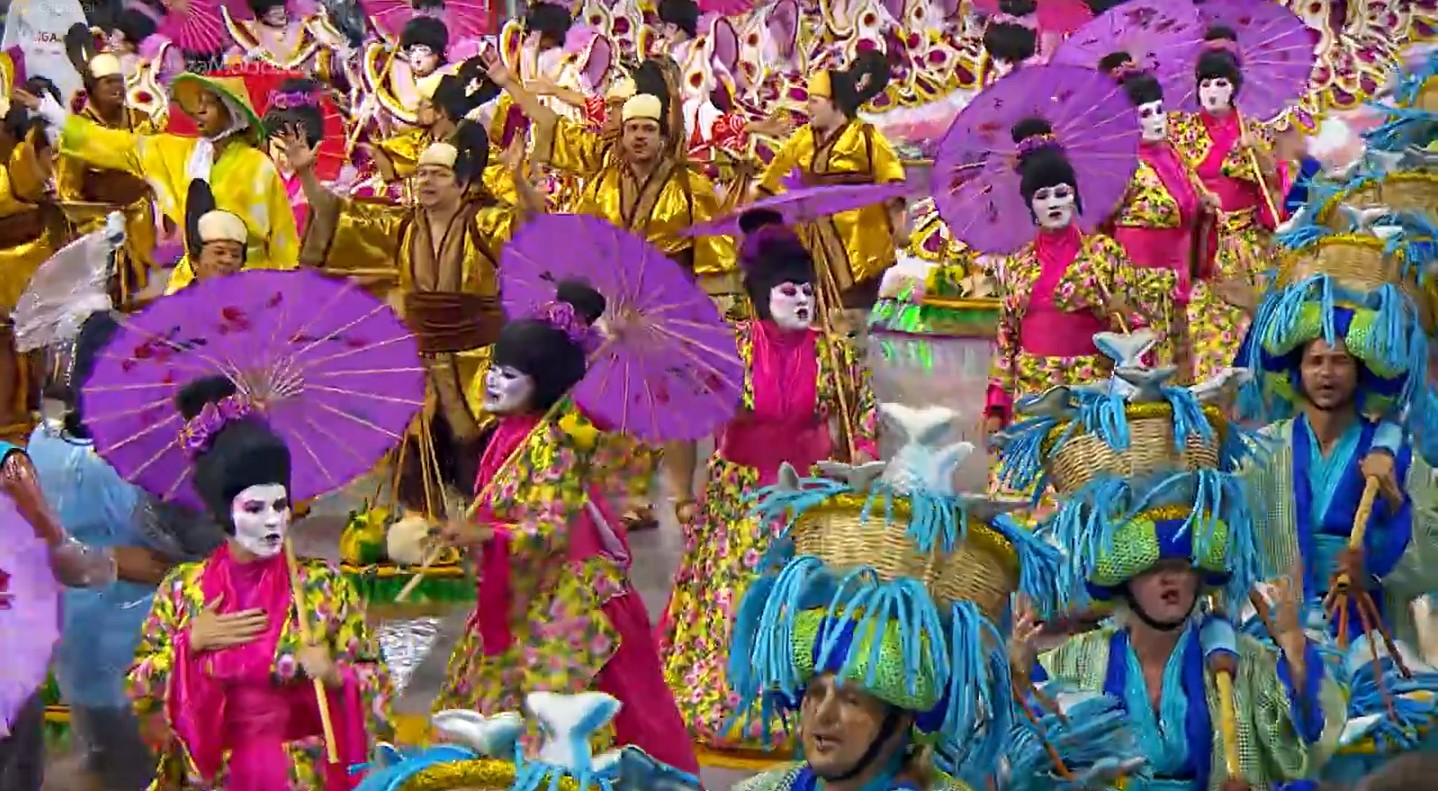 A Mocidade Alegre é a maior vencedora do Carnaval de São Paulo, com 10 títulos. Foto: Reprodução/TV Globo 21.02.2023