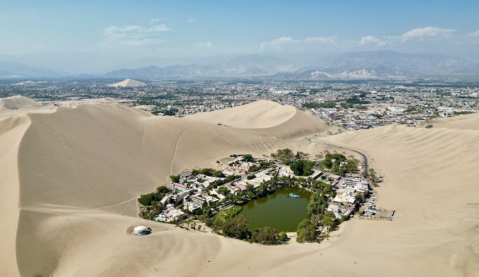 Huacachina, no Peru. Foto: Reprodução/Google Maps