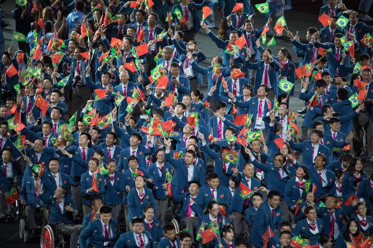 Cerimônia de abertura dos Jogos Paralímpicos. Foto: Reprodução/Twitter