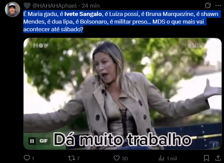 Fãs repercutem término de Ivete Sangalo e Daniel Cady nas redes sociais. Foto: X/Twitter