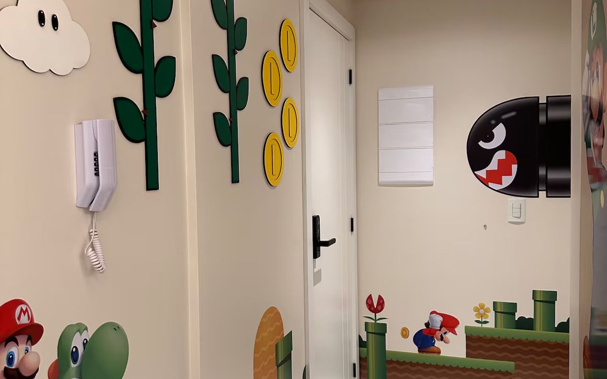 “Apartamento do Super Mario” atrai turistas em Blumenau com temática geek. Foto: Airbnb