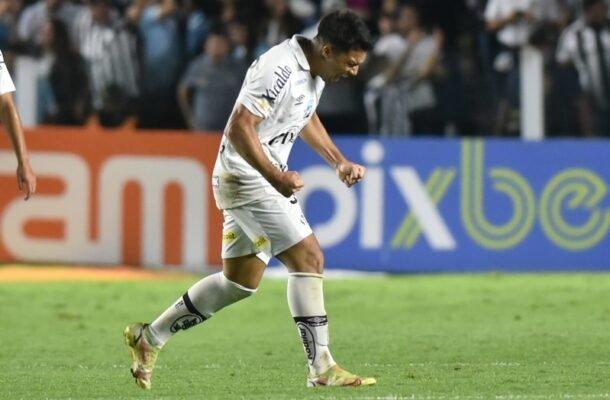 MARCOS LEONARDO - É verdade que perdeu boas oportunidades antes do intervalo, mas não se abateu e, com bom posicionamento, anotou o gol de empate em bonito cabeceio. NOTA 7,0 - Foto: Ivan Storti/Santos FC