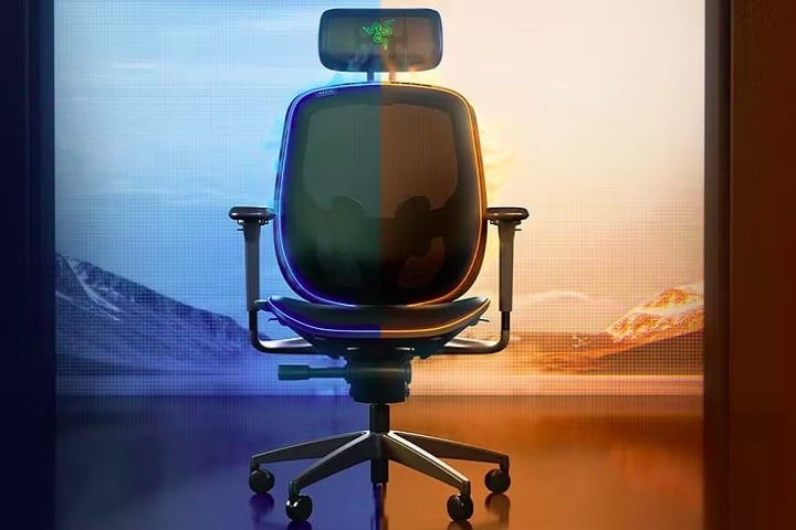 Cadeira gamer com resfriamento: A Razer lançou o Project Arielle, a primeira cadeira gamer capaz de autoaquecer e autoresfriar por meio de botões integrados a ela. Reprodução: Flipar