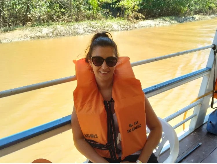 Passeio de barco pelo rio Mariana Bueno/Arquivo Pessoal