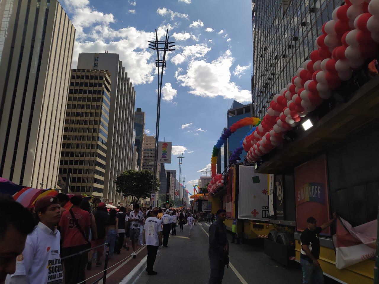A Parada começa no prédio da TV Gazeta e vai até a Praça Roosevelt. Foto: Rafael Nascimento/iG