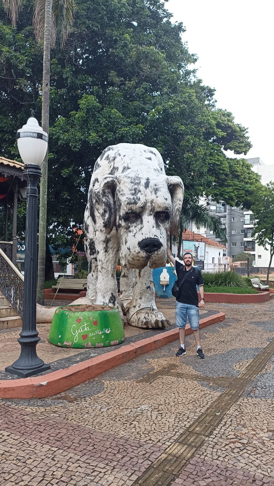Escultura da cadela Guta, na Praça Gustavo Teixeira Renan Tafarel/iG Turismo - 09/03/2024