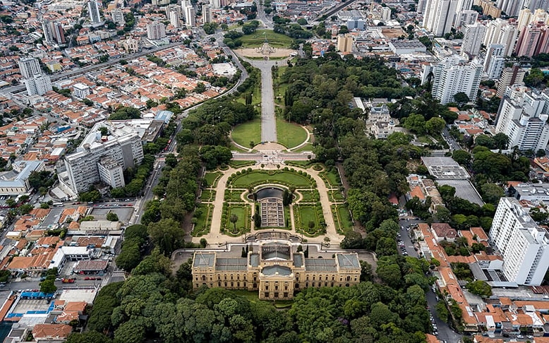 Parque da Independência - Tem 161 mil m². Inaugurado em 1989, às margens do rio do bairro do Ipiranga, faz parte do patrimônio histórico cultural brasileiro. Foi ali que Dom Pedro I deu o Grito da Independência do país. Reprodução: Flipar
