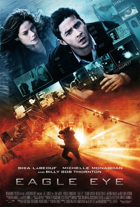 “Controle Absoluto” (2008): O filme conta a história de dois estranhos que são forçados a trabalhar juntos para evitar um ataque terrorista. A história se passa em um futuro próximo, onde a tecnologia da vigilância é onipresente. Reprodução: Flipar