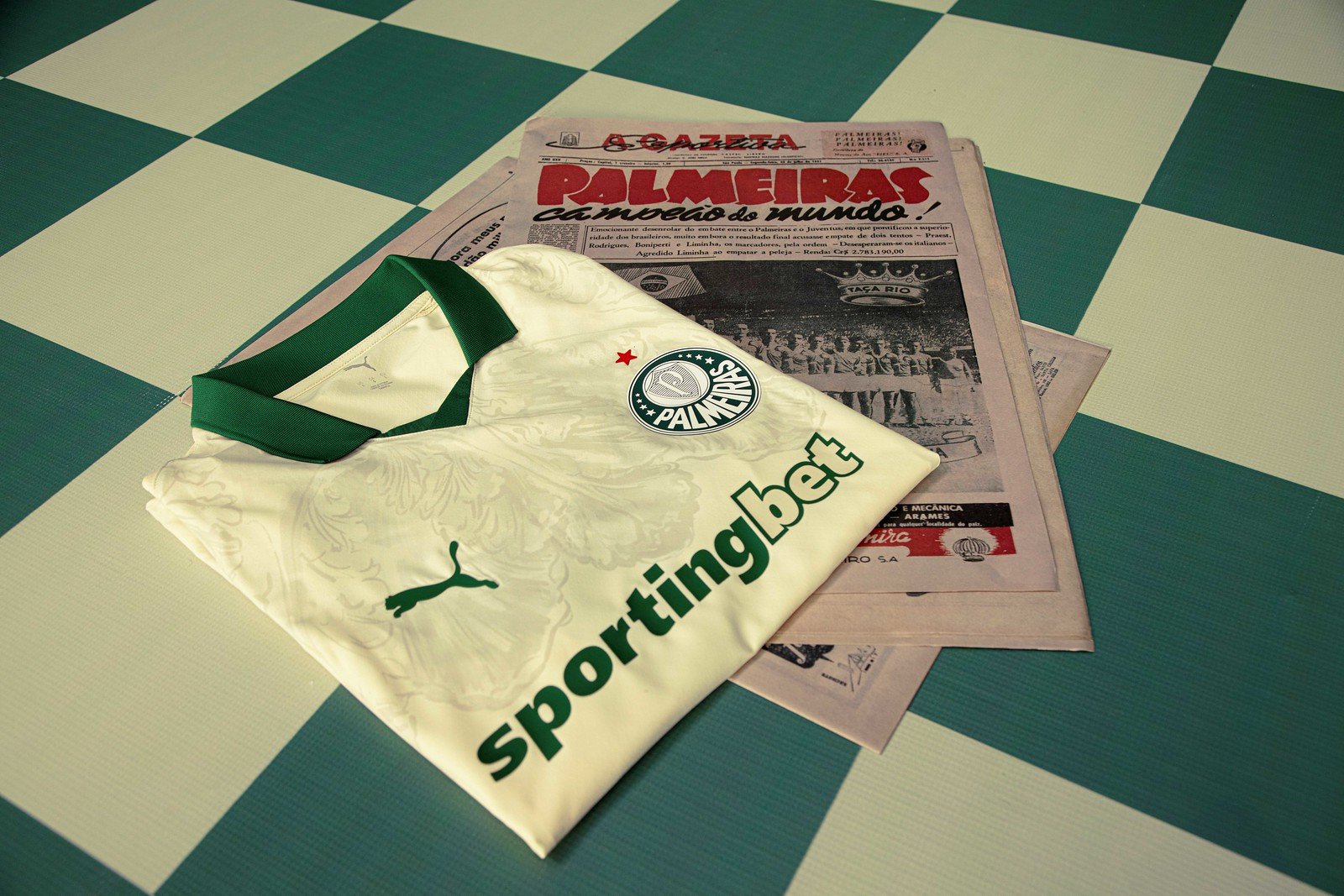 Detalhes do novo uniforme do Palmeiras. Foto: Divulgação