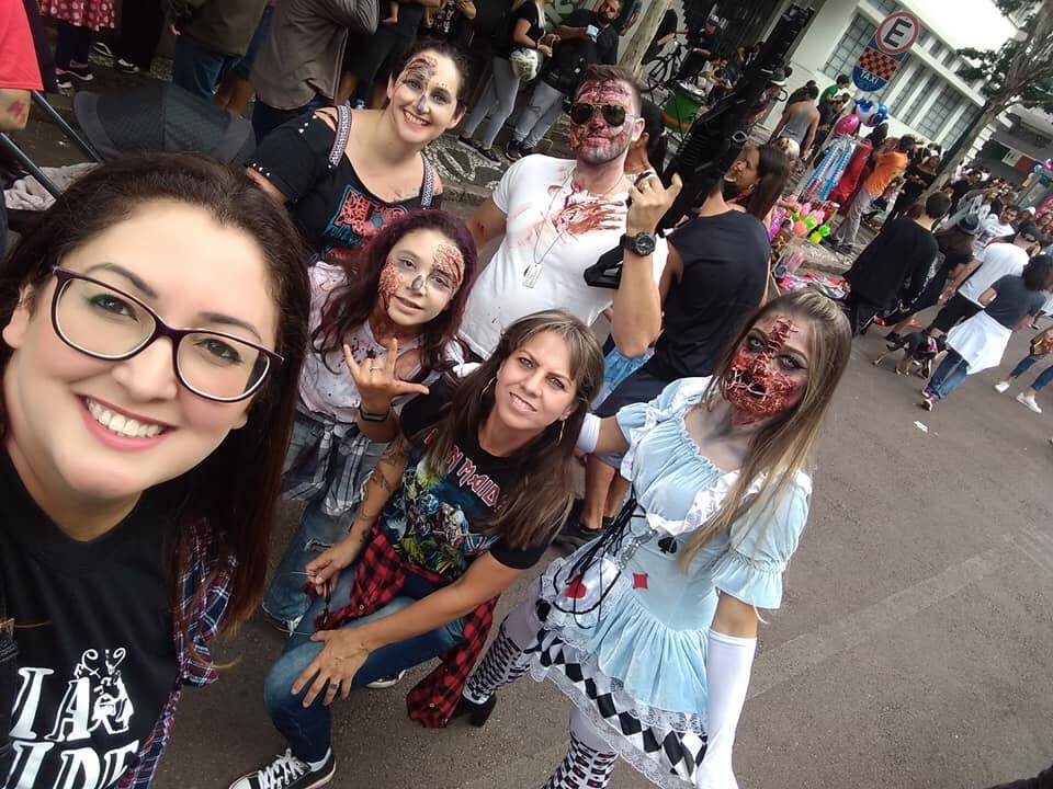 Foliões no Zombie Walk de 2020. Foto: Reprodução / Facebook @Deise Lopes