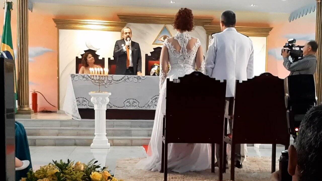 Ministro da Educação Abraham Weintraub também foi padrinho dela. Foto: Reprodução/Twitter