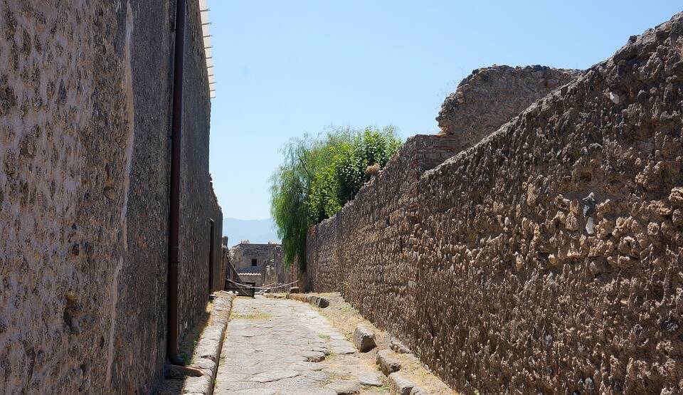 As ruínas de Pompeia são ricas em história . Foto: Pixabay