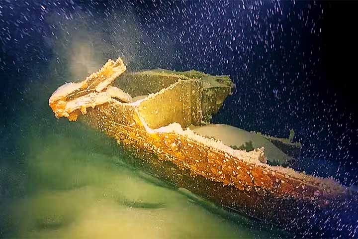 Além disso, foram achados os cascos de dois navios a vapor do século 19 e 20, que podem ser os restos de embarcações históricas como o SD Baden e SD Friedrichshafen II. Reprodução: Flipar