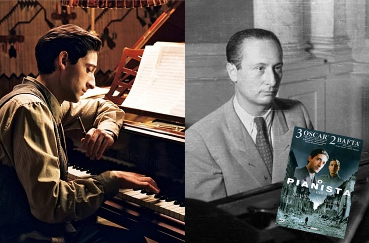 Adrien Brody - Vencedor do Oscar por sua atuação em “O Pianista”, de Roman Polanski, op ator se esmerou ao máximo para viver o protagonista Wladyslaw Szpilman. 
 Reprodução: Flipar