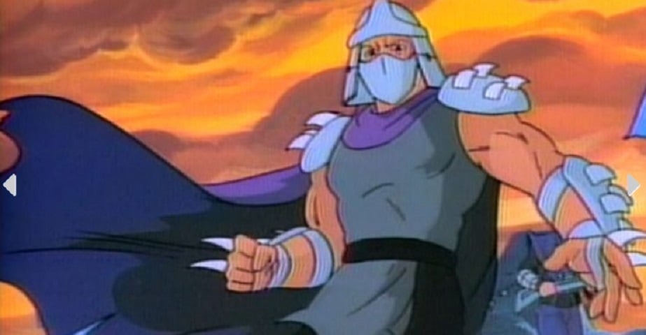 Destruidor - Desenho animado: Tartarugas-Ninjas - O grande vilão das Tartarugas-Ninjas tem essa icônica máscara e armadura e fora do Brasil se chama Shredder. Reprodução: Flipar