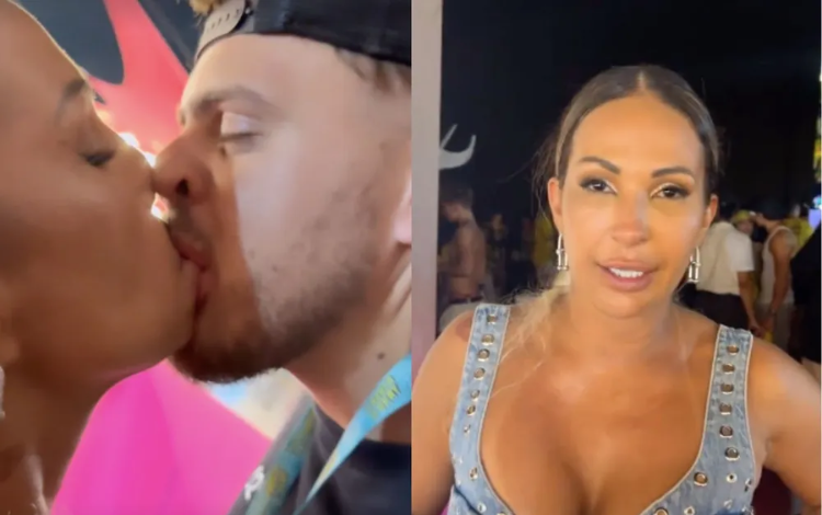 Valesca Popozuda beija Jon Vlogs no segundo dia da Farofa da Gkay