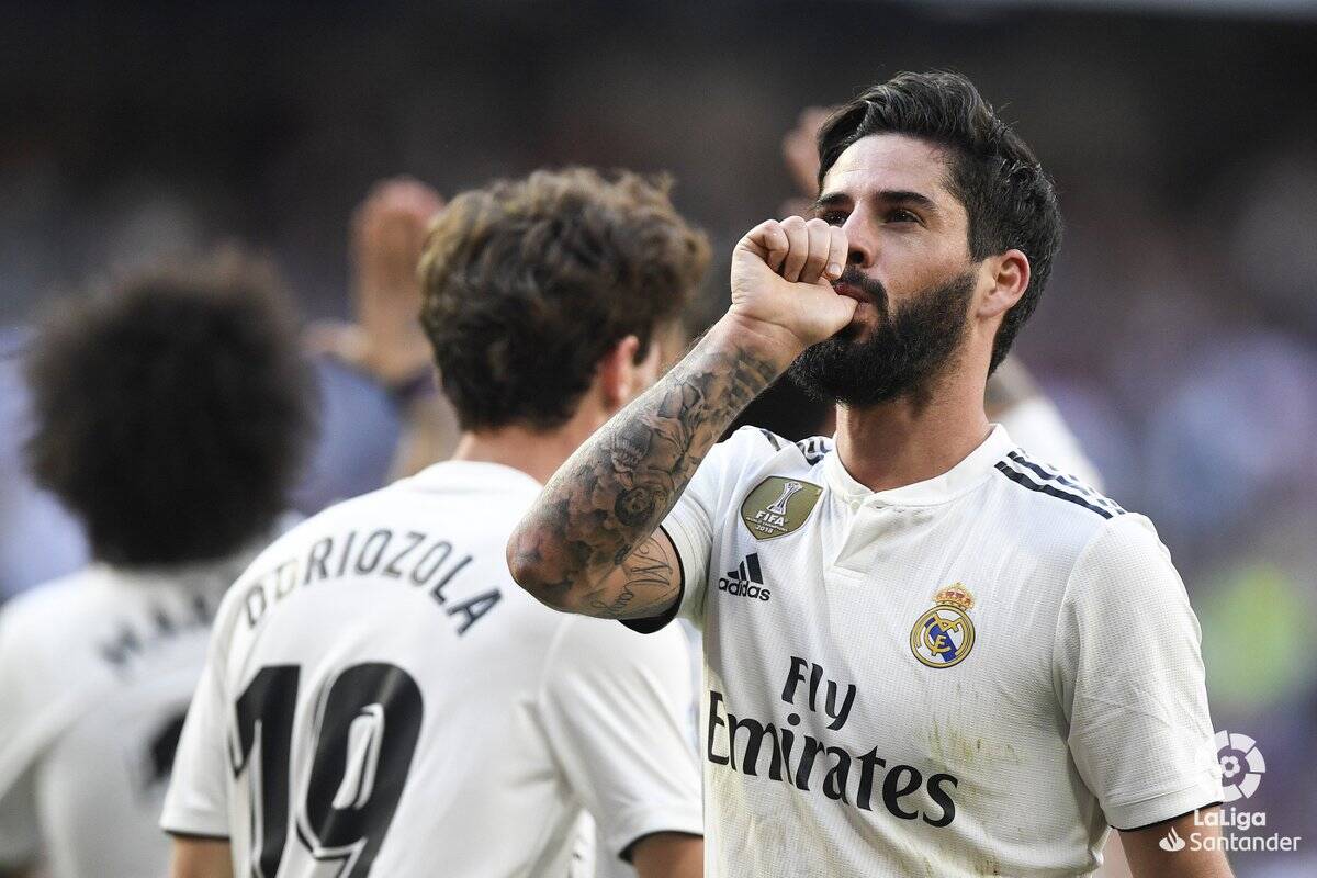 Isco, bancado por Zidane no time titular do Real Madrid, fez um dos gols da vitória sobre o Celta de Vigo. Foto: Divulgação/LaLiga