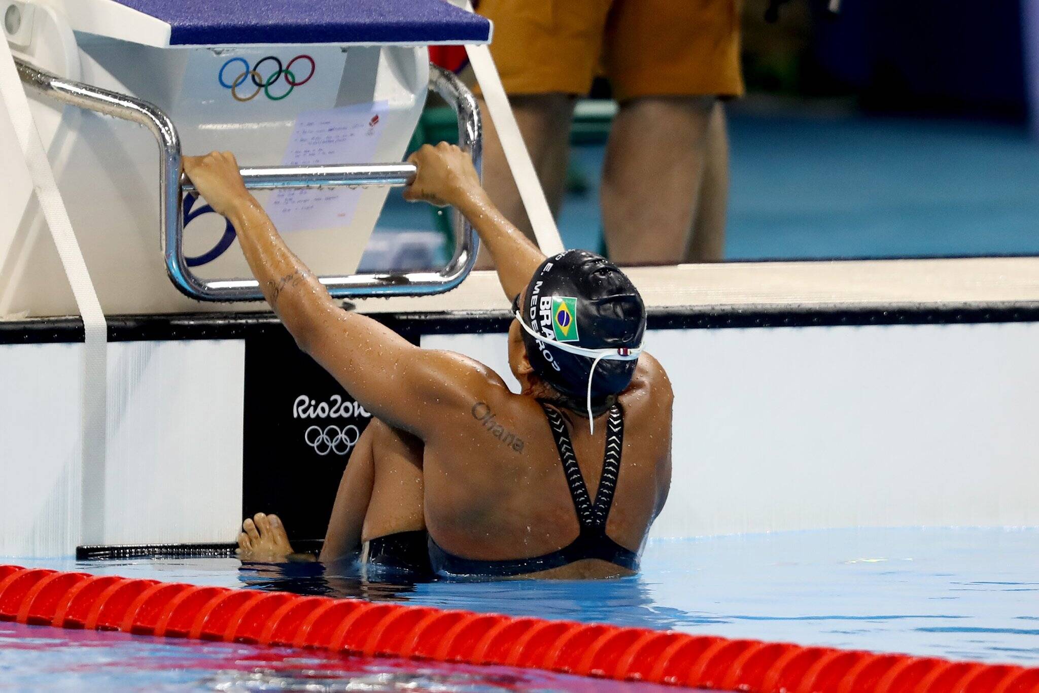 Etiene Medeiros acabou fora da semifinal dos 100m costas nas Olimpíadas. Foto: Satiro Sodré/Divulgação CBDA