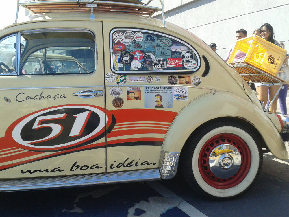Detalhe de Fusca estilo Rat Rod. Foto: Carlos Guimarães