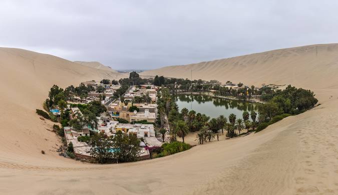 Huacachina, no Peru. Foto: Reprodução/Google Maps