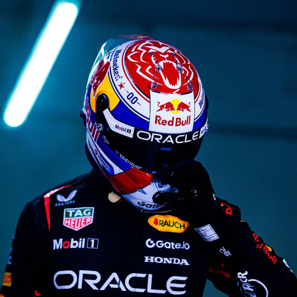 Capacete Max Verstappen. Foto: Divulgação