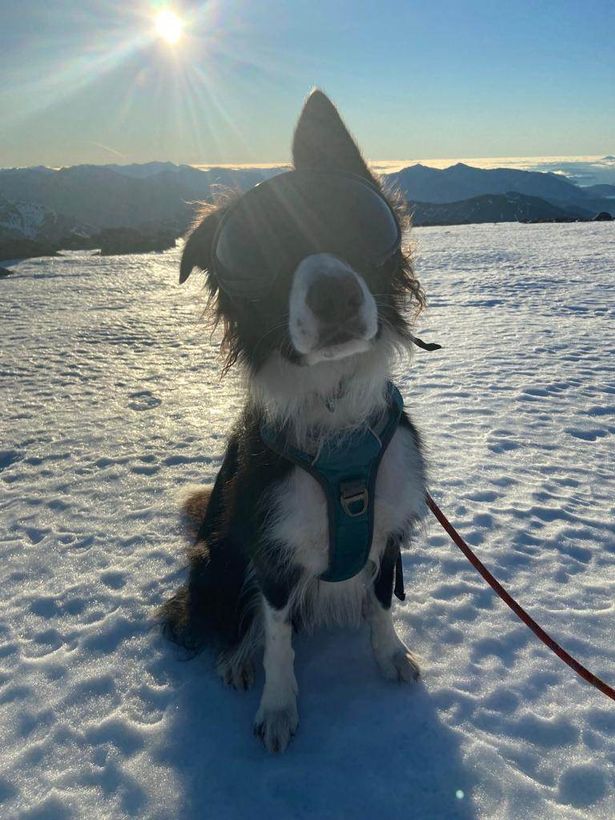 Gus usando seus óculos em Ben Nevis no início de 2023. Foto: Reprodução/Arquivo pessoal