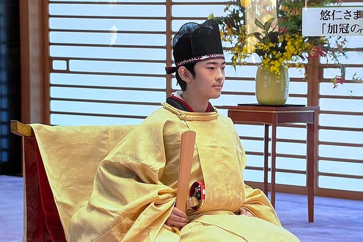 Atualmente, Hisahito e seu pai são os únicos herdeiros homens mais jovens que o imperador. 
 Reprodução: Flipar