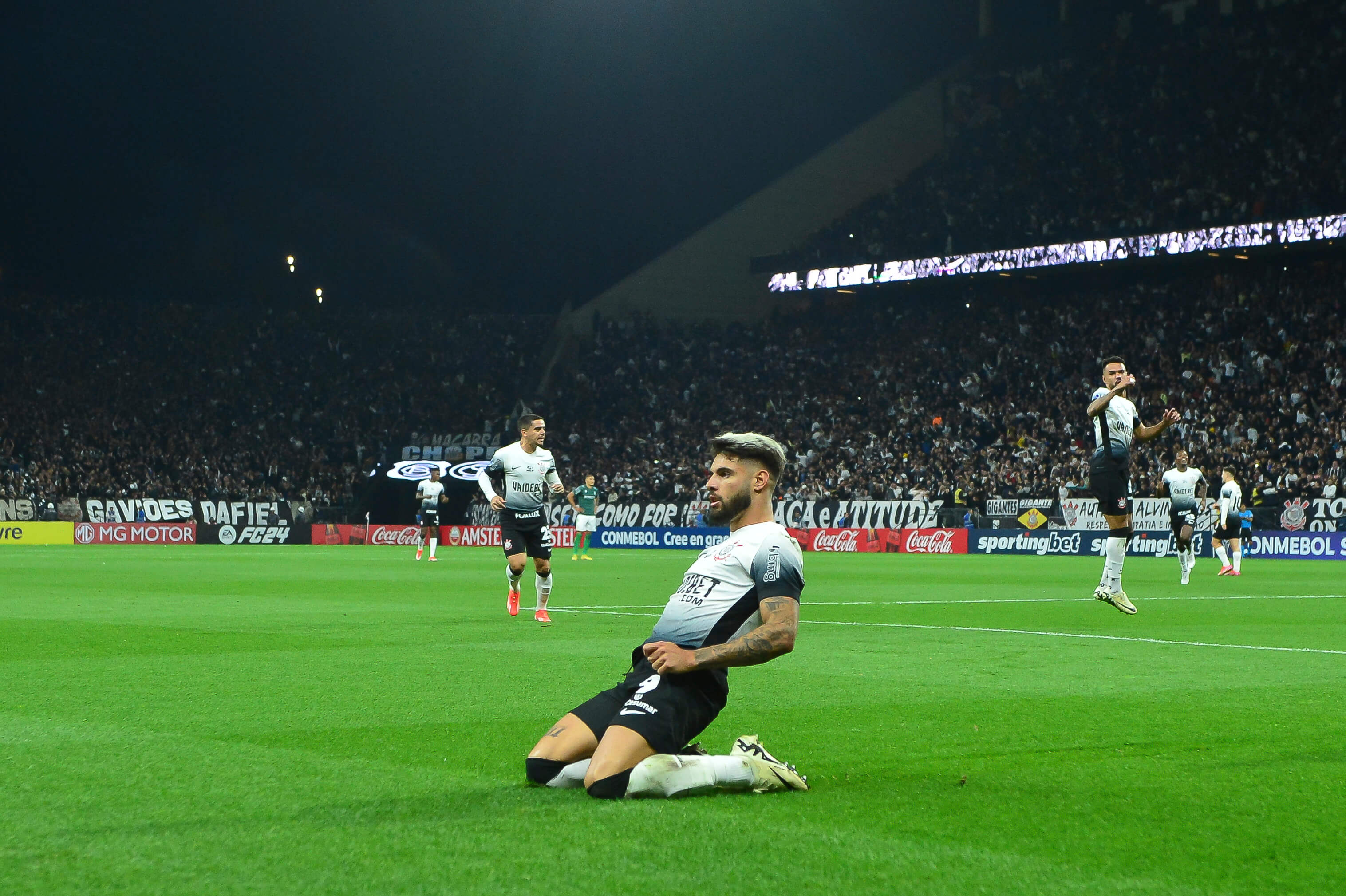 Corinthians x Racing-URU Reprodução / Twitter Conmebol Sudamericana