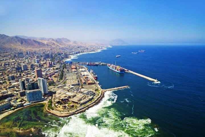 Antofagasta, Chile: Situada no norte do Chile, Antofagasta é um porto que recebe cruzeiros que exploram o deserto de Atacama e a costa do Pacífico.
 Reprodução: Flipar