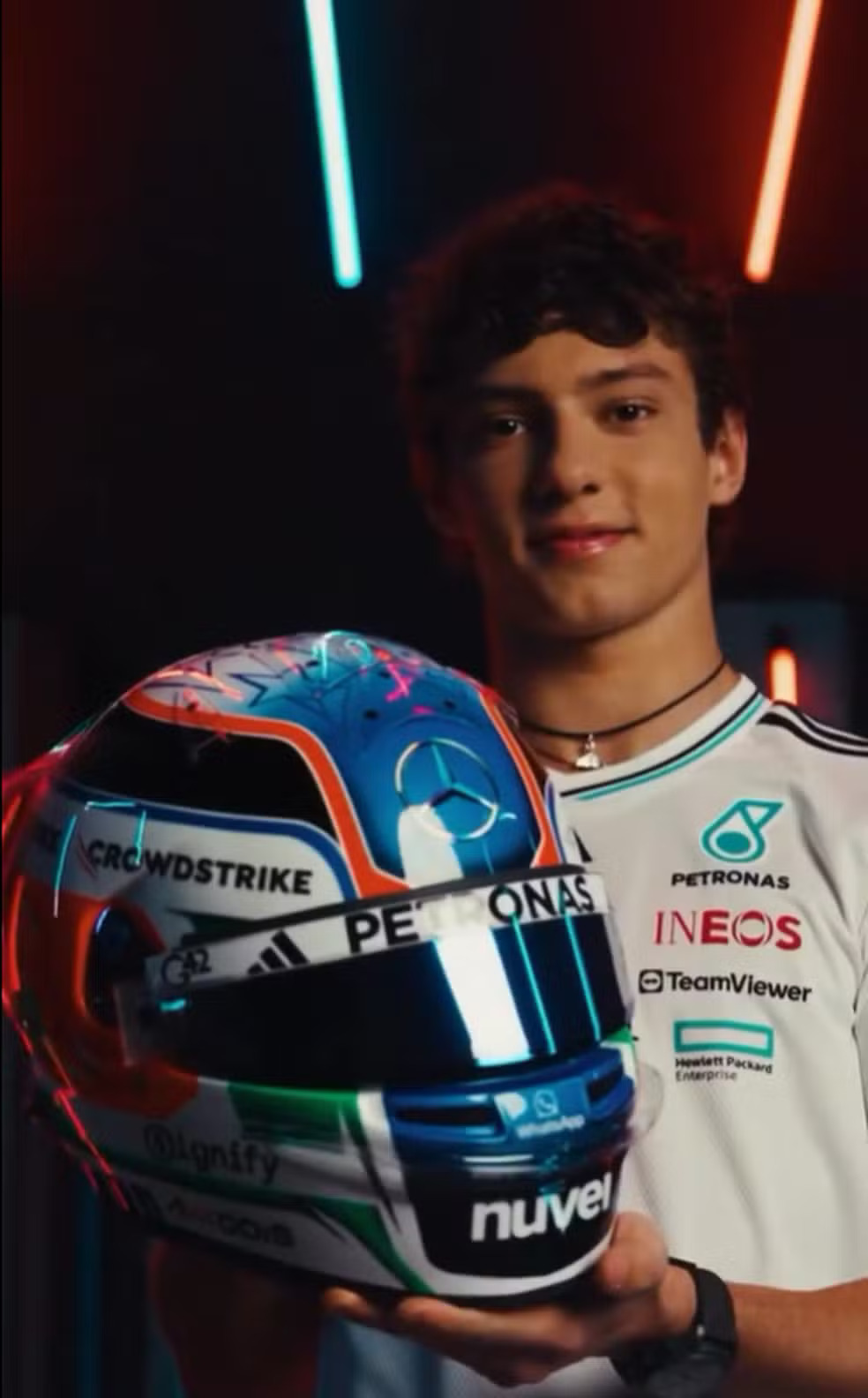 Capacete Kimi Antonelli. Foto: Divulgação