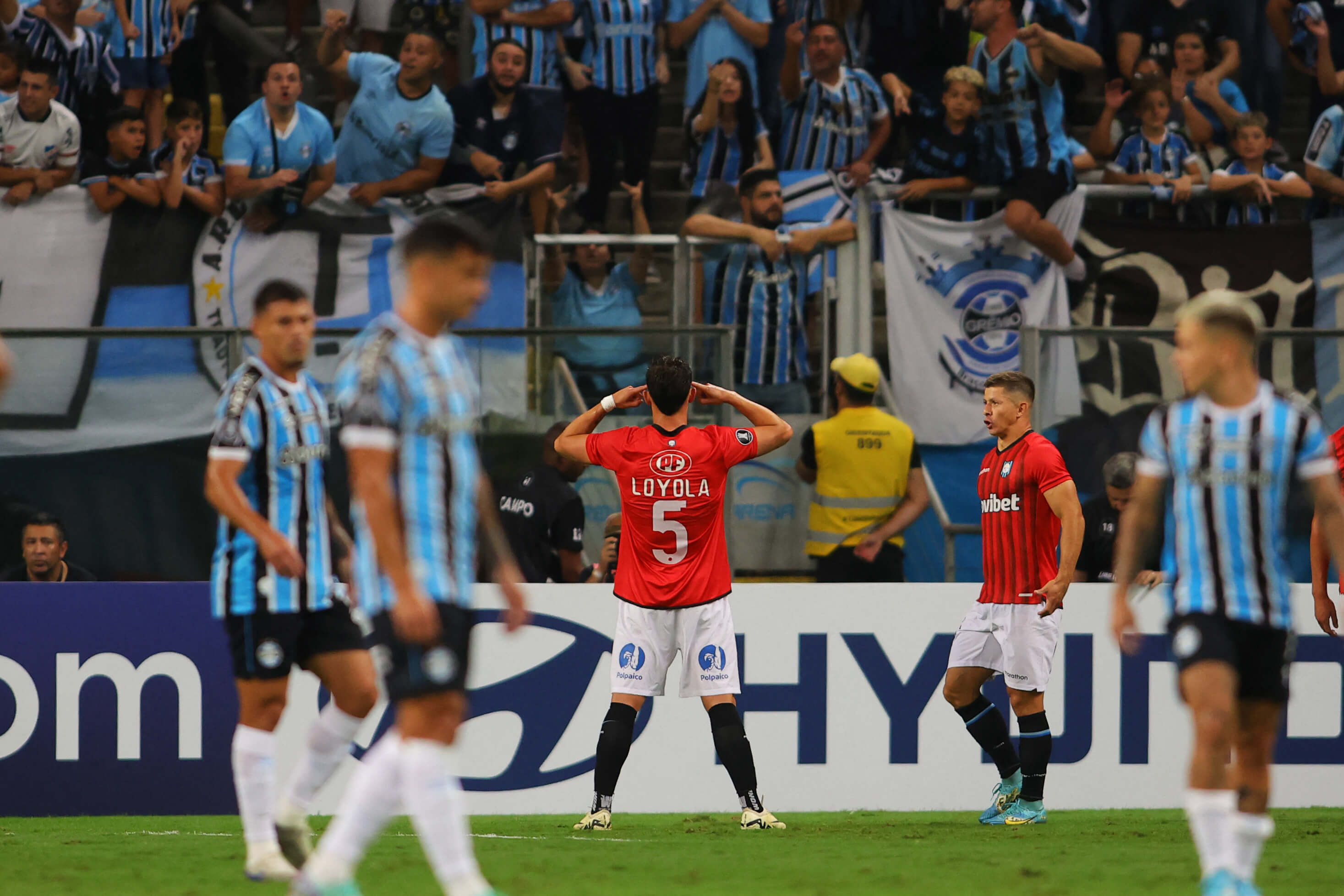 Grêmio x Huachipato Reprodução / Twitter Conmebol