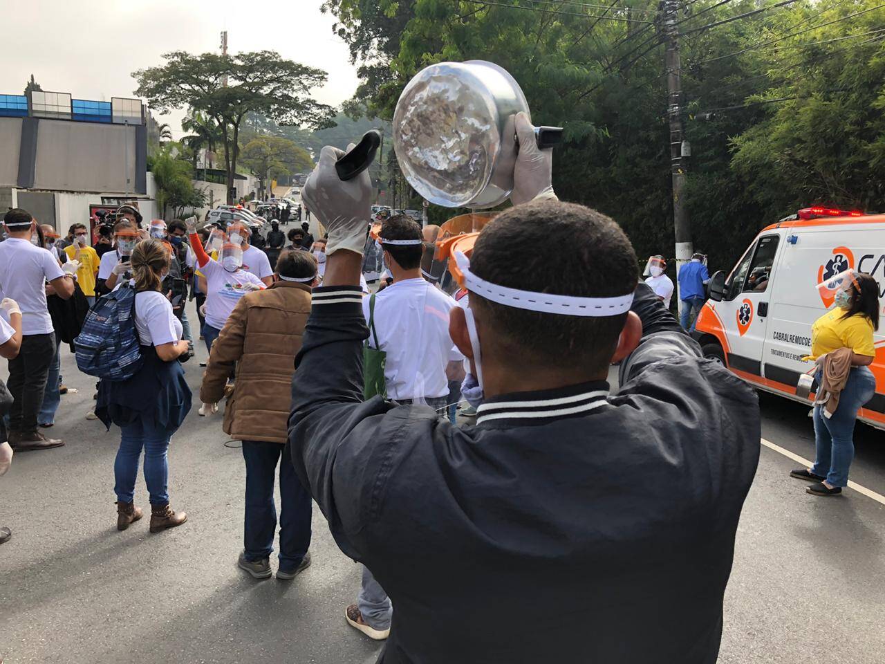 Caminhada de moradores de Paraisópolis até o Palácio dos Bandeirantes. Foto: Eduarda Esteves / Portal iG