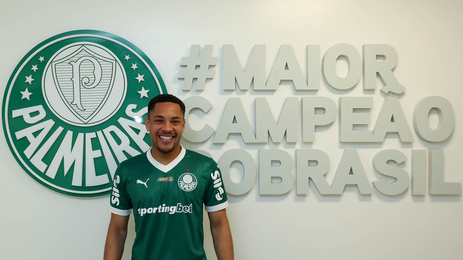 Vitor Roque. Foto: Cesar Greco/Palmeiras