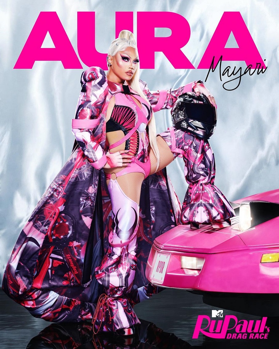 Aura, drag queen da 15ª temporada de RuPaul's Drag Race.. Foto: Reprodução/Instagram 17.01.2023
