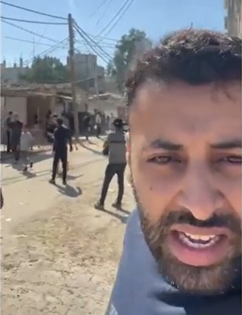 Hasan Rabee, palestino com cidadania brasileira que está em Gaza, fez vídeos relatando a espera aflita por deixar a área.