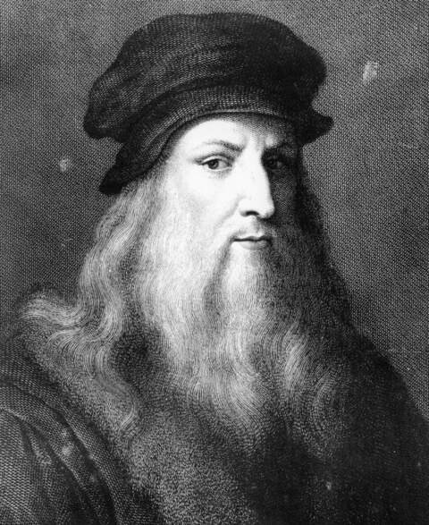 Leonardo da Vinci (1452-1519) foi um dos maiores gênios de todos os tempos. Nascido em Anchiano, atual Itália, foi um ícone do Renascimento. Além de artista plástico, era cientista, com diversas ideias à frente de seu tempo. Morreu aos 67 anos após derrame cerebral.  Reprodução: Flipar