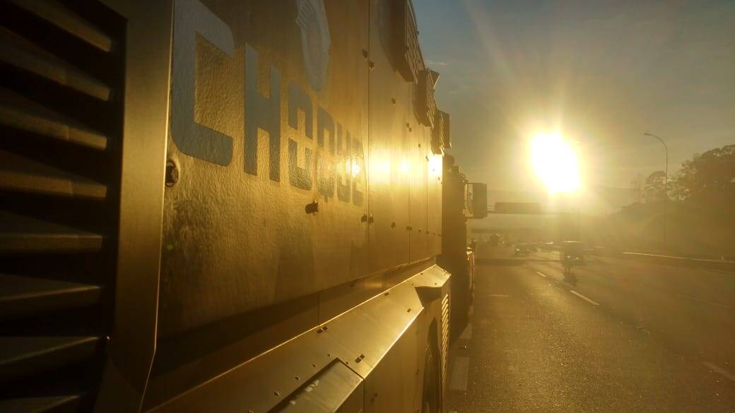 Batalhão de Choque atuou para evitar que a greve de caminhoneiros virasse uma crise ainda maior. Foto: Divulgação/Choque