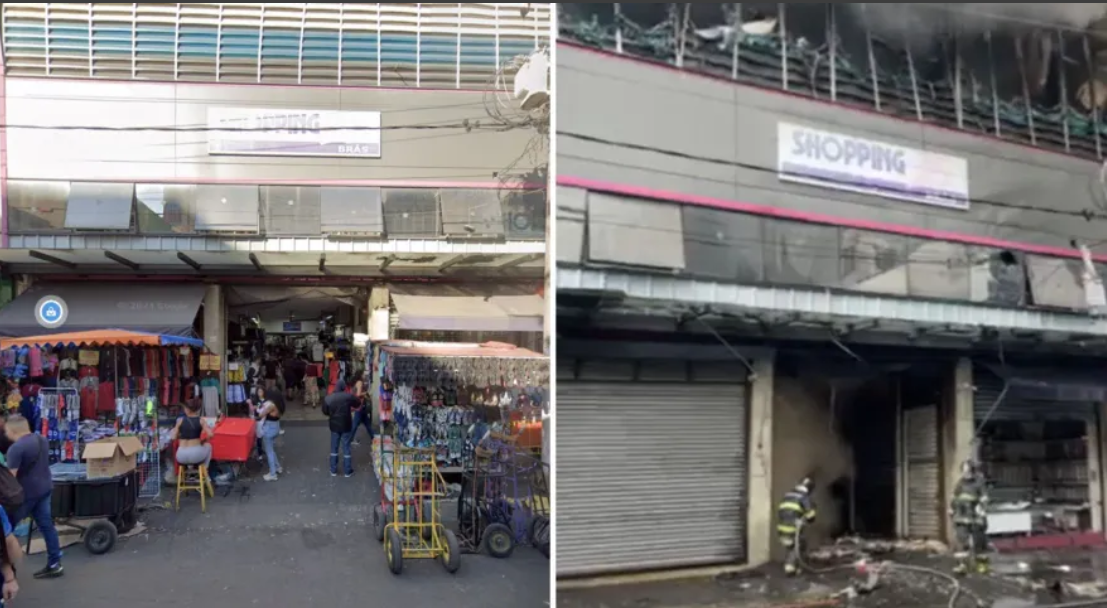 Veja imagens do antes e depois de shopping no Brás em SP Reprodução/CNN