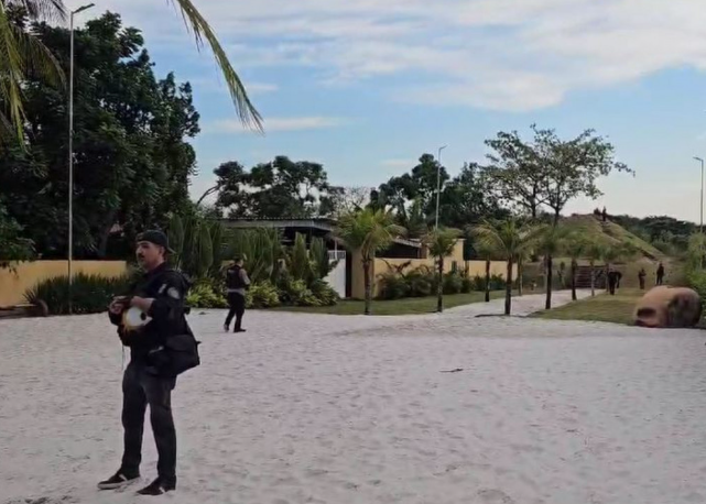 Operação da polícia em 'resort' do tráfico. Foto: Reprodução