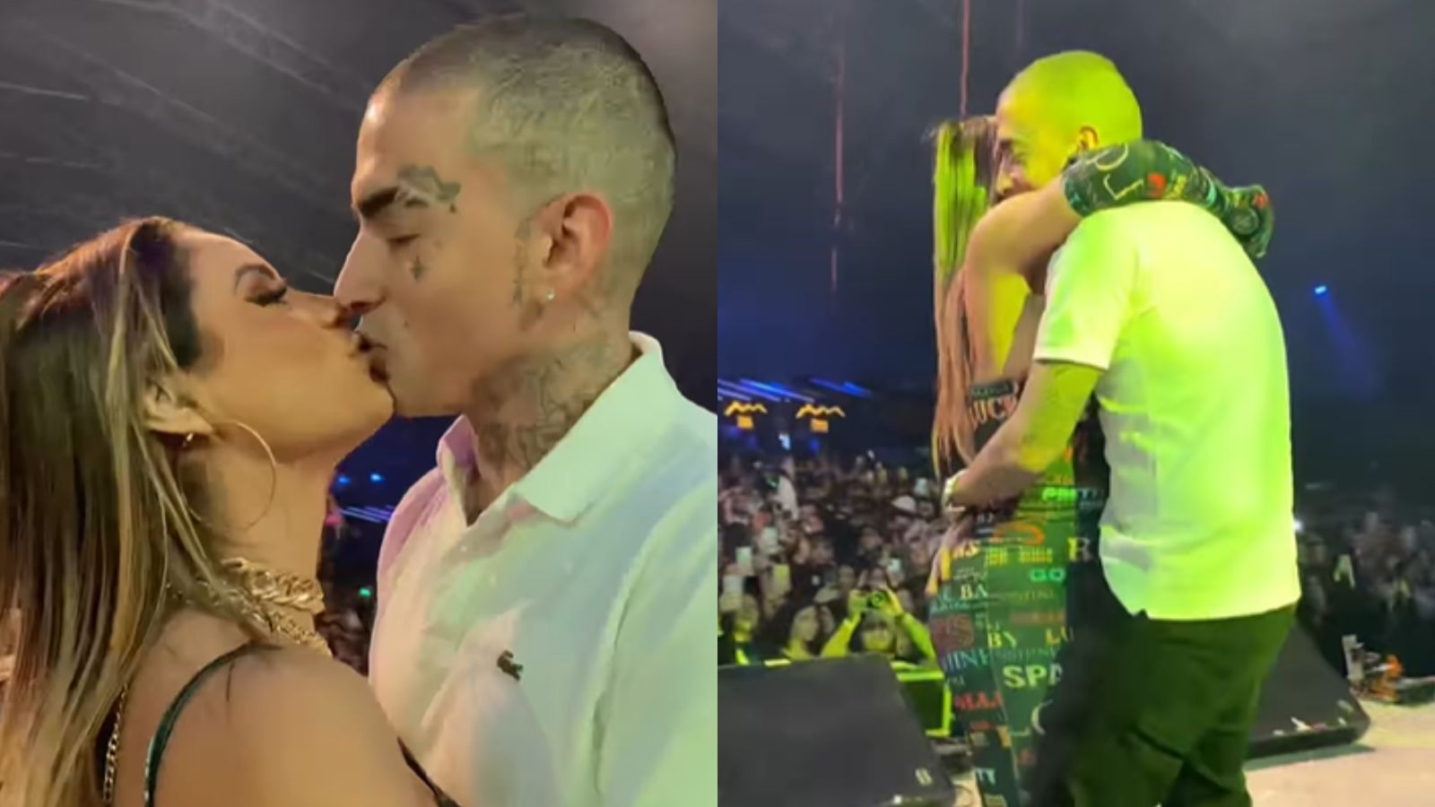 Lexa e MC Guimê trocaram beijos em show após anunciarem reconciliação
