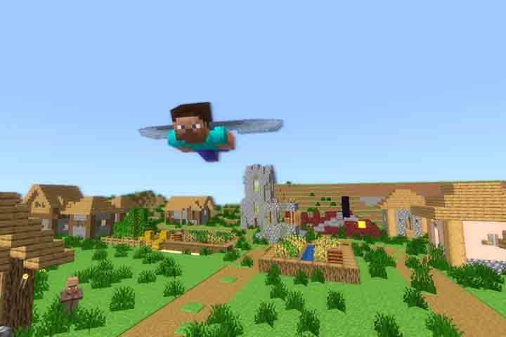 Minecraft é um dos videogames mais populares da história, com mais de 300 milhões de cópias vendidas e quase 140 milhões de jogadores ativos por mês. Reprodução: Flipar