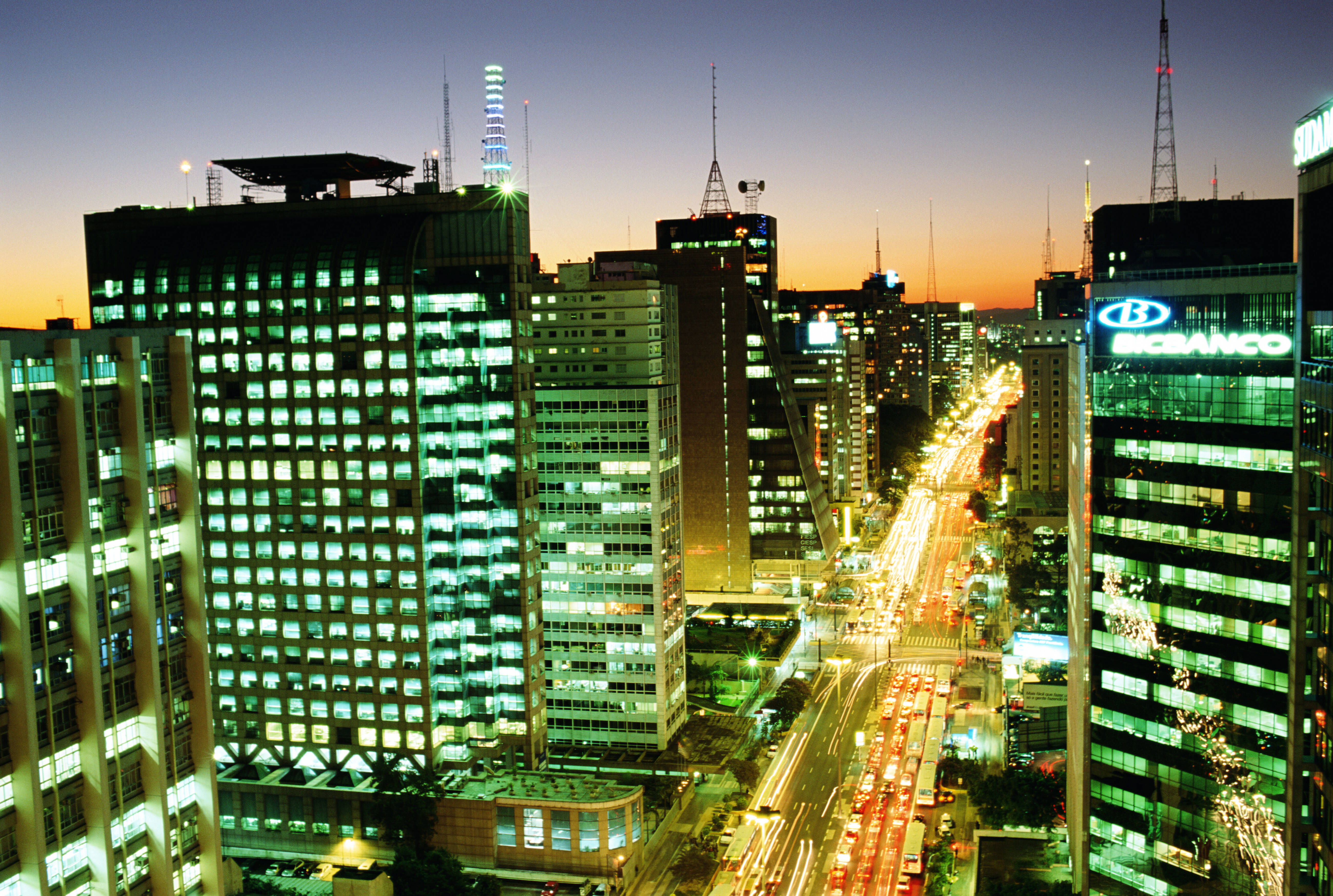A agitada avenida Paulista, principal centro financeiro do País